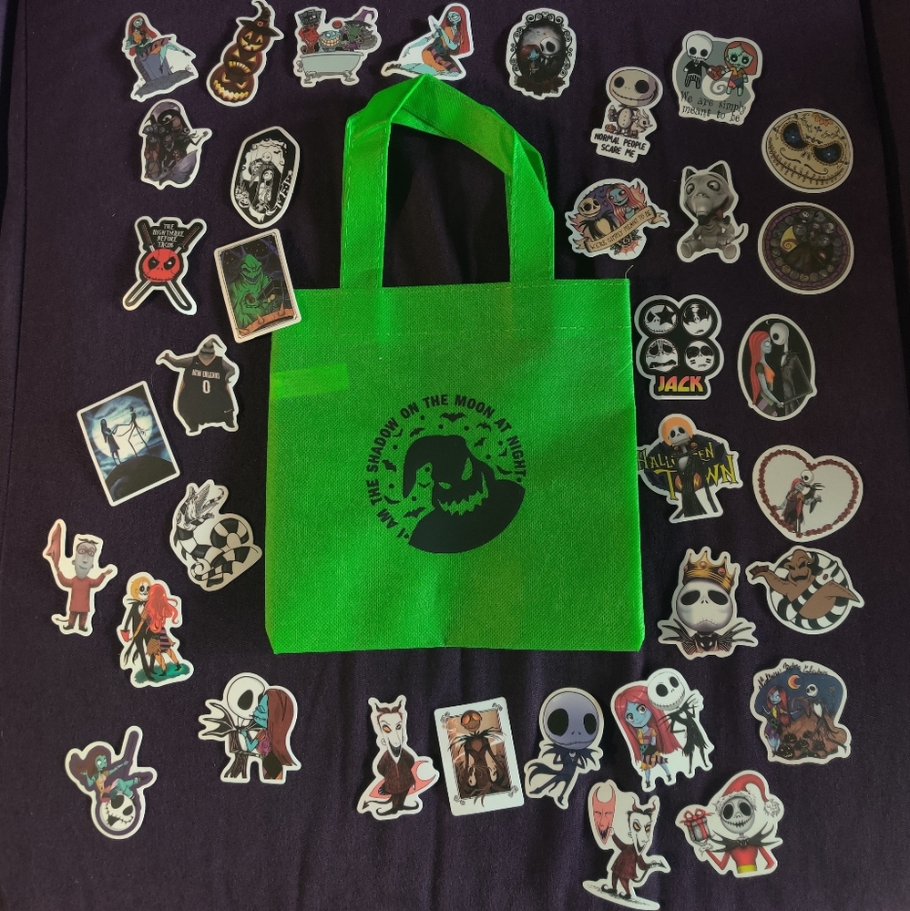 $8 Custom made canvas bag & 10 random stickers w/ NBC purchase